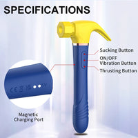 Hammer Vibrator Multifunctional Sex Machine G Spot Stimulation Telescopic Dildo Vaginal Massage Clit Sucking Female Masturbator Good Vibrations