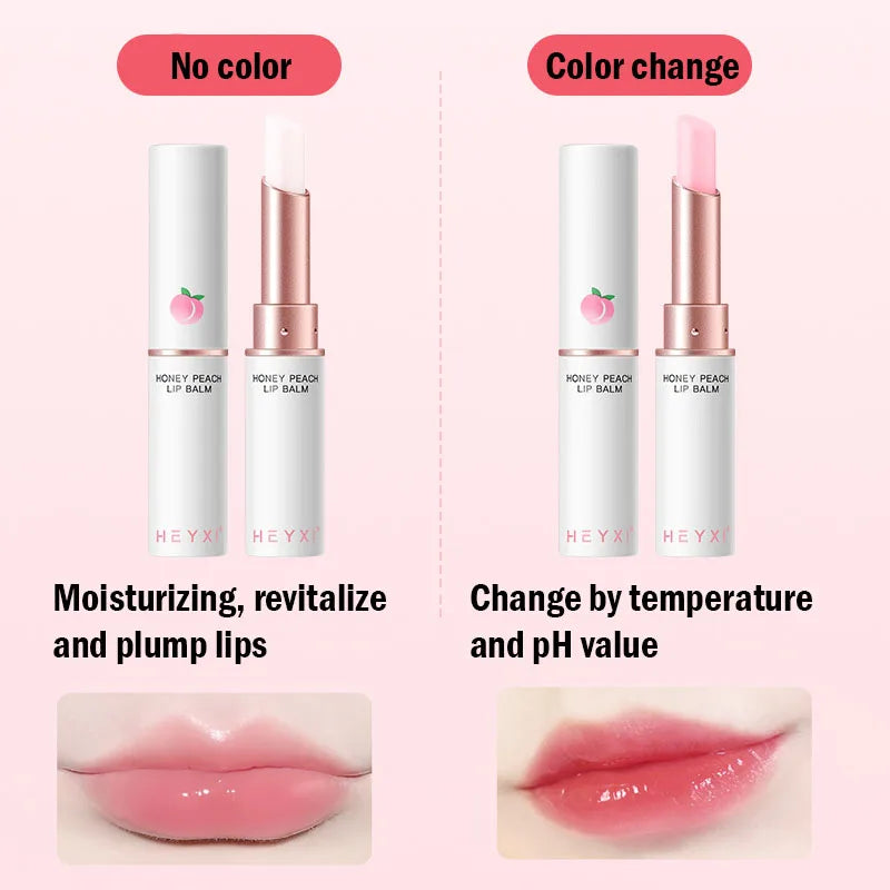 Honey Peach Lip Balm Color Change Lipstick Lips Plumper Moisturizing Hydrating Nourishing Beauty Lips Skin Carae Cosmetics Good Vibrations