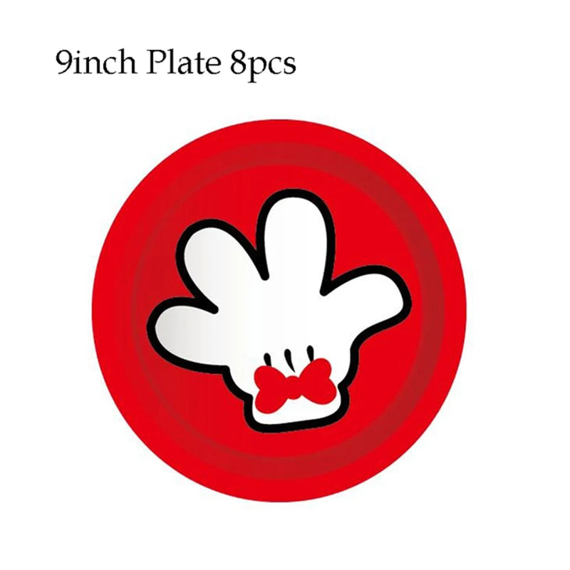 Mickey Mouse Theme Disposable Tableware Cups Plate Baby Children Birthday Party Supplies Boy Family Good Friend Party Decoration Good Vibrations