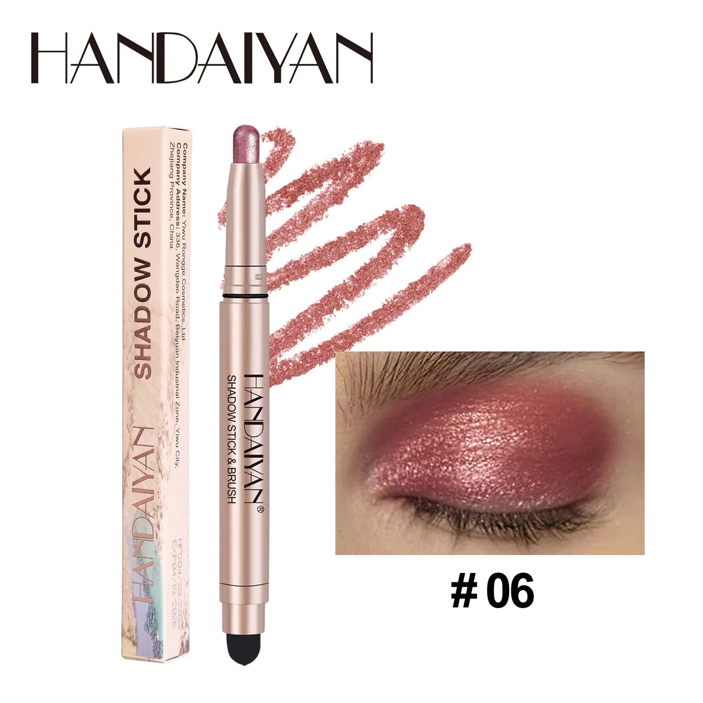 Double-head Eyeshadow Stick Pink Brown Green Black Eyeshadow Pen High Gloss Pearly Metallic Eye Shadow Sticks Waterproof Make Up Good Vibrations