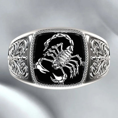Fashion Milangirl Top-quality Gothic Punk  Scorpion Male Retro Ring for Man  Pattern Rings  Men Jewelry  Whole Sale Good Vibrations