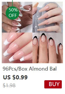 120pcs Pink French Tip Press-On Nails Medium Length Square Shape With Glossy Finish False Nails Full Cover Pre-Shaped Fake Nails Good Vibrations