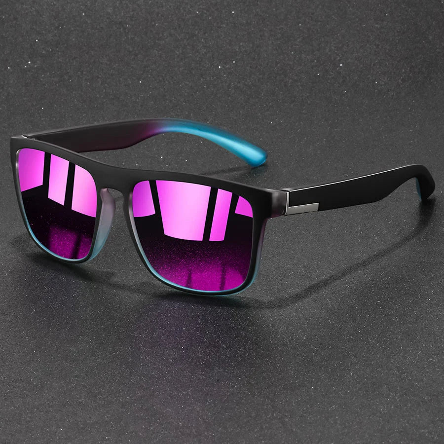 Fashion Vintage Square Sunglasses Men Women Fishing Driving Man Luxury Brand Designer Sun Glasses  Retro Eyewear UV400 Good Vibrations