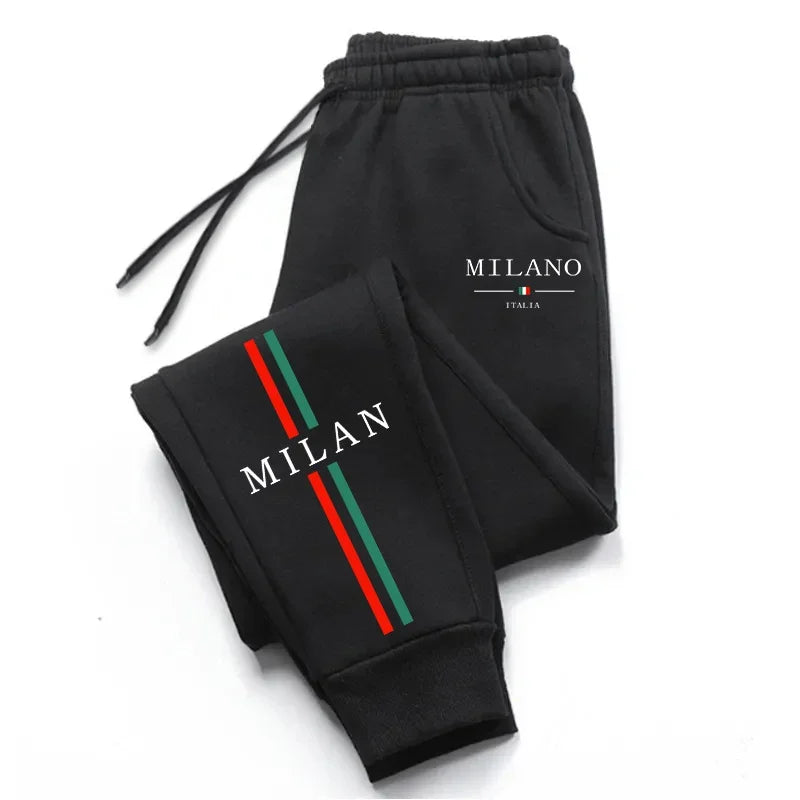 2025 Hot Sale Milan City Printed Jogger Pants High Quality Men's Autumn Winter Casual Sports Sweatpants Outdoor Running Wear Good Vibrations