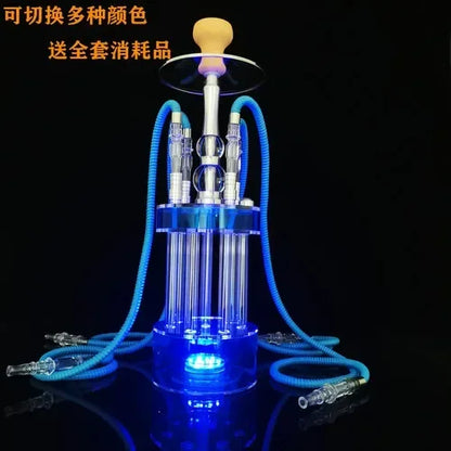 Bar KTV Large smoke fruit flavor hookah set with colorful glass design.