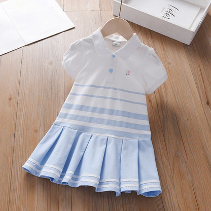 Girls Clothes 2025 New Summer Princess Dresses Short Sleeve Kids Dress Baby Dresses for Children Clothing 2-6Y Good Vibrations