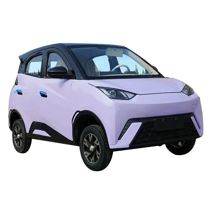Four-wheeled electric vehicle adult new energy elderly women household transportation oil and electricity dual-purpose closed el Good Vibrations