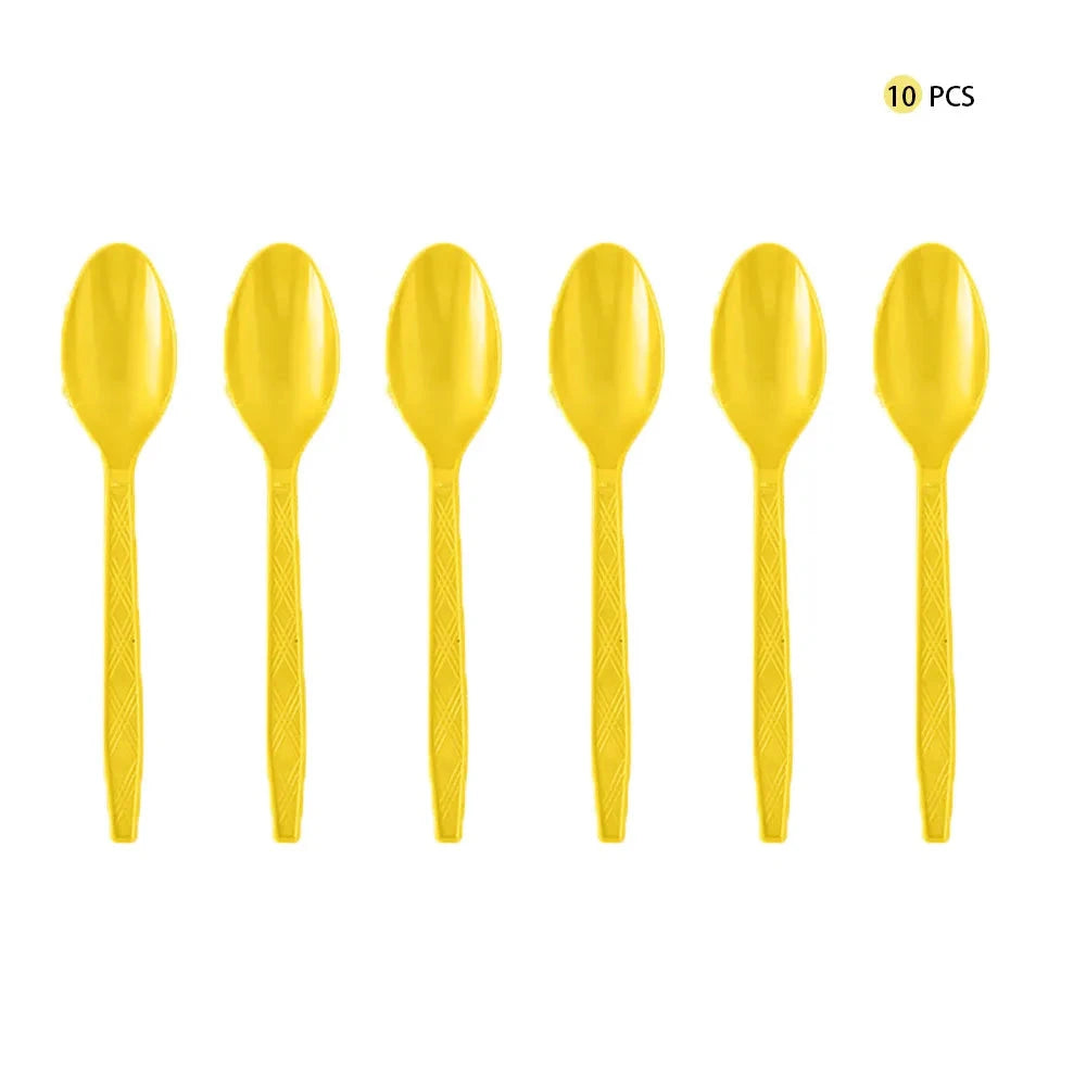 Solid Yellow boda party tableware set cumpleaños decoracion bachelorette Birthday Tableware Paper Napkins Cups Plates Tablecloth Good Vibrations