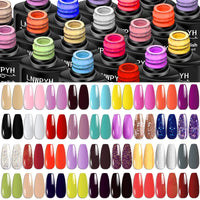 Nail Gel Polish 36 Color Gel Nail Polish Semi Permanent Gel Vernis Base Top Coat Nail Art Manicure Soak Off LED UV Gel Varnishes Good Vibrations