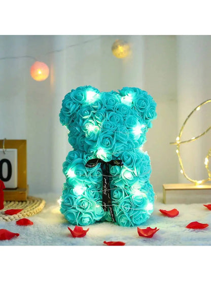 Rose Teddy Bear Artificial Flower Anniversary Valentines Day Birthday Gift Mothers Day Mom Gifts Girlfriend Birthday Gifts Women Good Vibrations