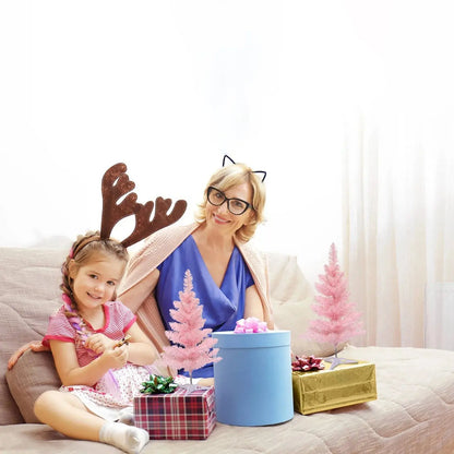 60CM Detachable Christmas Trees Artificial PVC Home Party Garden Decorative Pink Xmas Tree New Year Navidad Decorations Good Vibrations