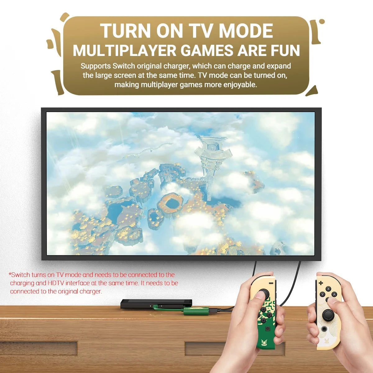 4K Switch TV Docking Station 3 In 1 USB-C Game Hub With USB3.0 HDMI PD 100W For Laptop ，Switch/Switch OLED，Mobile Phone Good Vibrations