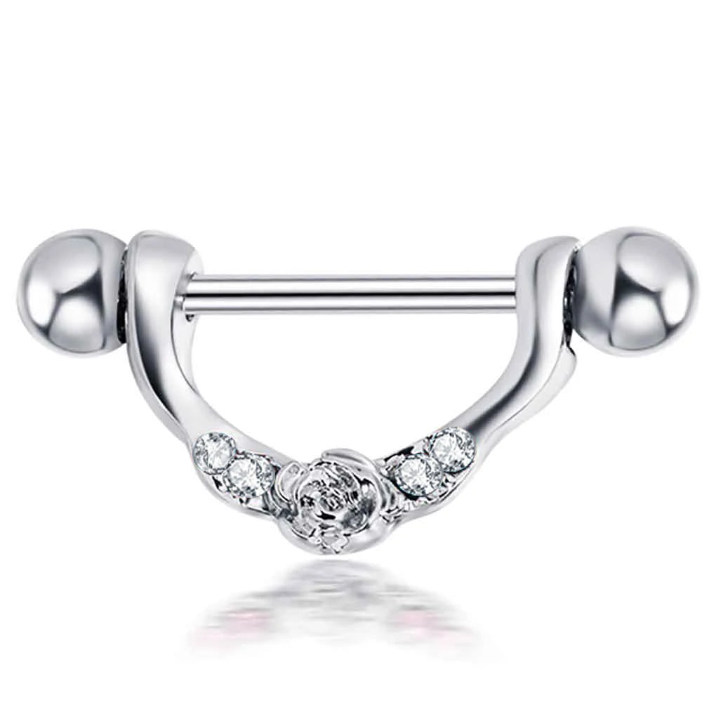 1 Pair Heart Barbell Nipple Ring Piercing Helix Piercing Sexy Nipple Jewelry High Quality Zircon Nipple Rings For Women Oreja Good Vibrations