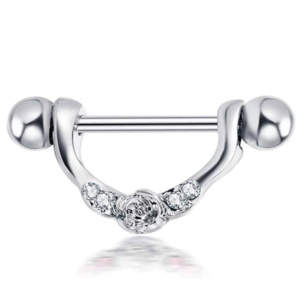 1 Pair Heart Barbell Nipple Ring Piercing Helix Piercing Sexy Nipple Jewelry High Quality Zircon Nipple Rings For Women Oreja Good Vibrations