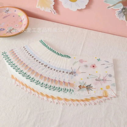 10Guests Fairy Disposabel Tableware Butterfly Goddess Plates Napkin Cups Spring Flower Princess Happy Birthday Party Decor Girl Good Vibrations