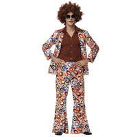 Halloween Party Disco Adult Couples Hippie Costumes Women Male 70s 80s Rock Disco Cosplay Outfits Dance Fantasia Costume Good Vibrations
