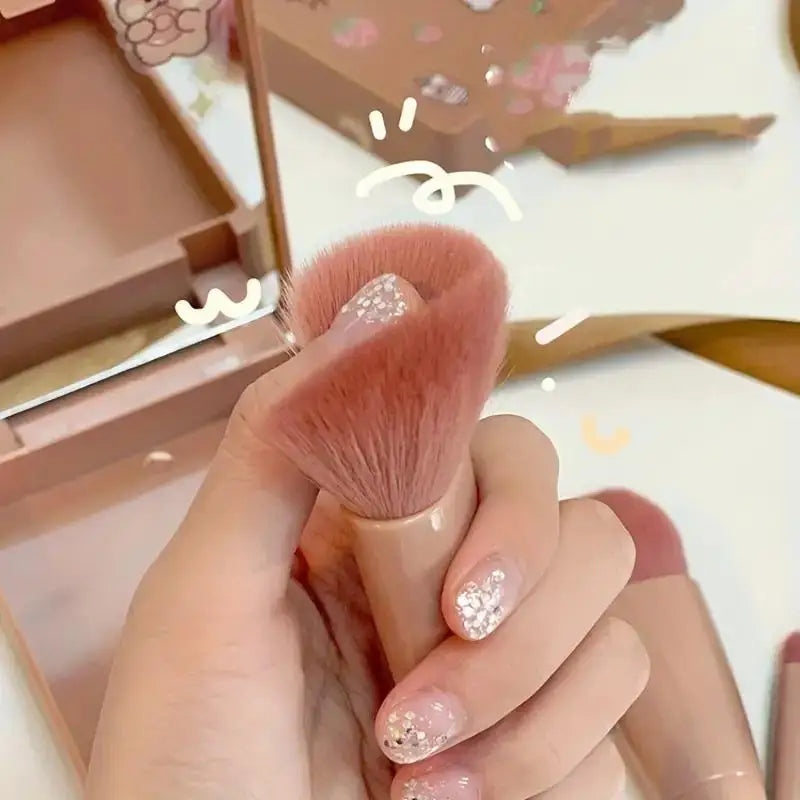 5pcs Travel Size Makeup Brushes Set Mini Makeup Brushes, Small Complete Function Cosmetic Brushes Kit With Case And Mirror Perfe Good Vibrations