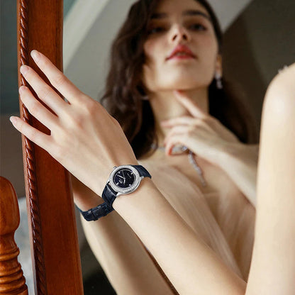Relogio Feminino IW Fashion Diamonds Watches for Woman Sapphire Leather Luminous Waterproof Switzerland Made Quartz Watches 2025 Good Vibrations