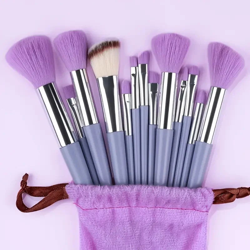 NEW13PCS Makeup Brush Set Eye Shadow Highlighter Concealer Brush Blush Loose Powder Brush Blending Soft Fluffy Women Beauty Tool Good Vibrations