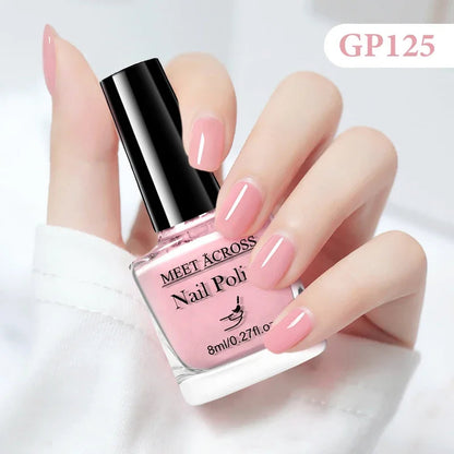 8ml Water-Based Nail Polish 48 Colors Long Lasting Quick Drying No Need of Lamp to Cure Nail Supplies Vernis for Nails Manicure Good Vibrations
