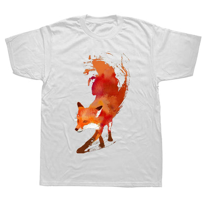 This Is My Human Costume I'm Really A Fox Halloween T Shirts Graphic Cotton Streetwear Short Sleeve Birthday Gifts T-shirt Good Vibrations