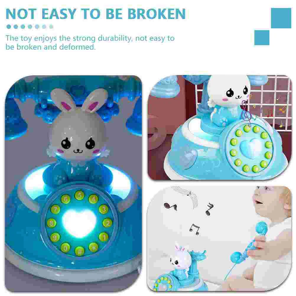 Simulation Telephone Toy Kids Playhouse Role Play Cartoon Phone Vocals Pretend Landline Educational Electronic Toys Safe Good Vibrations