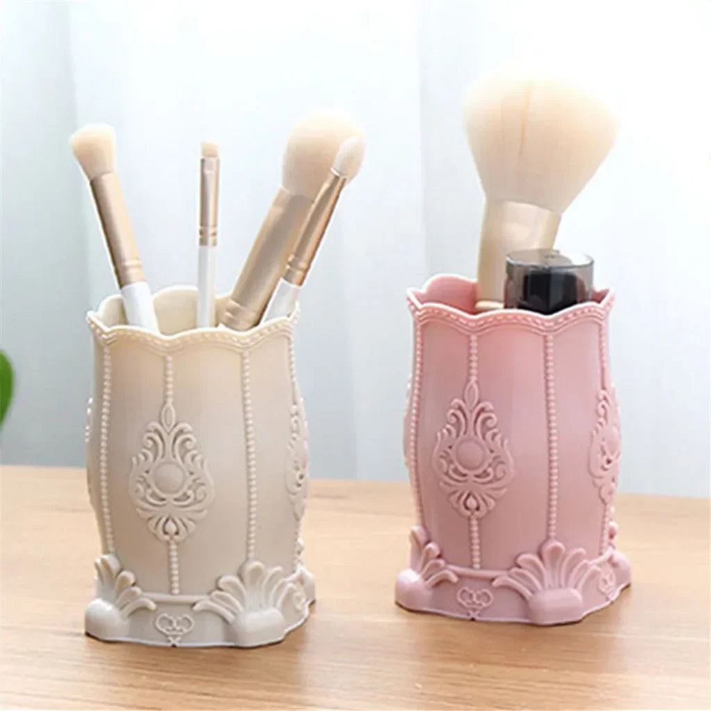 Makeup Organizers for Cosmetics Nail Polish Jewelry Plastic Storage Box Desk Desktop Organizer Brush Pencil Holder Good Vibrations
