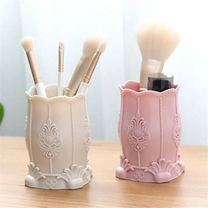 Makeup Organizers for Cosmetics Nail Polish Jewelry Plastic Storage Box Desk Desktop Organizer Brush Pencil Holder Good Vibrations