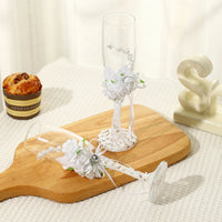 Wedding Champagne Glasses for Bride and Groom Wedding Toasting Flutes Good Vibrations