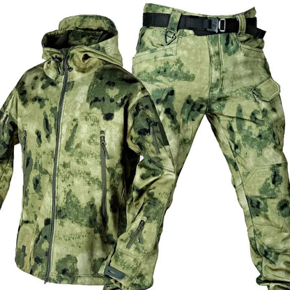 Winter Autumn Fleece Men Jacket Tactical Waterproof Suit Outdoor Fishing Hiking Camping Tracksuits Coat Thermal Suit Good Vibrations