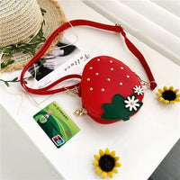 Mini Purse Cute Strawberry Purse Toddler Kids Wallet Shoulder Bag Crossbody Bags for Little Girls Good Vibrations
