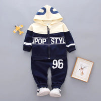 New Autumn Newborns Clothes For Girls Baby Outfits Children Boys Hooded Jacket Pants 2Pcs/Sets Infant Sportswear Kids Tracksuits Good Vibrations