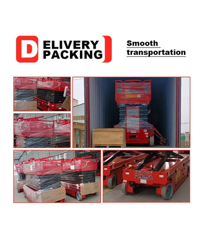 Electric Scissor Lift  Aerial Platform 6m 8m 10m 12m Skylift Mobile Lifter Scaffolding Hydraulic Scissor Lifts Trolley 30 Ft Good Vibrations