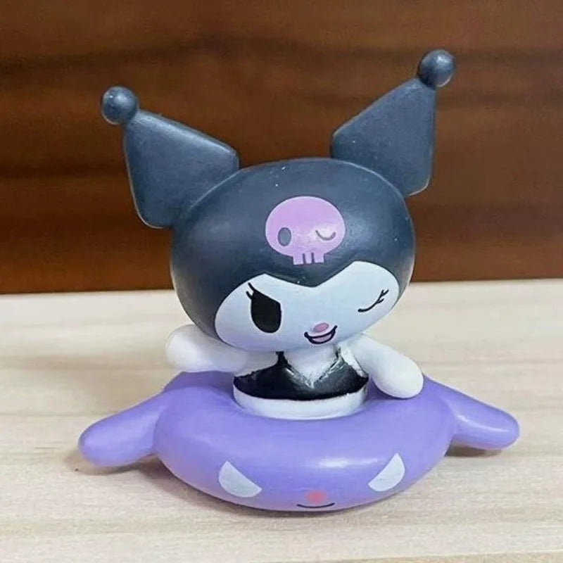 Sanrio Hello Kitty Kuromi Cinnamoroll Hangyodon KT Cat Bikini Swimwear Blind Box Toys Desktop Decoration Model Toy Kids Gifts Good Vibrations