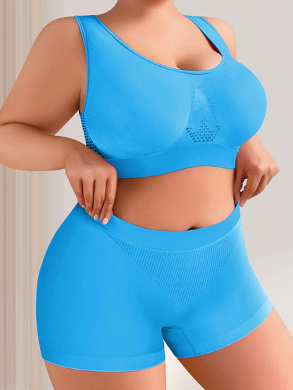 1 Set Women's lingerie set  Plus Size Bralette Seamless Bra Comfortable Breathable Sports Bra Stretch Fabric Boxers Good Vibrations