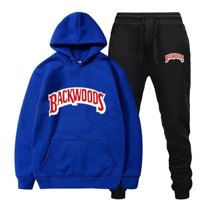Winter Hoodie Sets Men Fashion Fleece Red Hoodies Black Brand Pants Casual Jogger Suit Tracksuit Sweatshirt Woman Pullover Good Vibrations