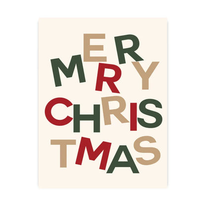 Christmas Tree Santa Claus Snowman Reindeer Posters Prints Canvas Printing Wall Art Pictures for Holiday Living Room Home Decor Good Vibrations