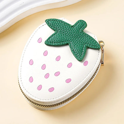 Cute little strawberryPUCoin purse, fruit-themed coin storage bag, card holder Good Vibrations