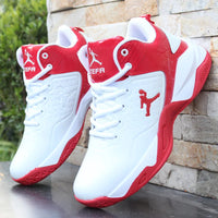 Brand Professional Men's White Red Blue Basketball Shoes Basketball Sneakers Anti-skid High-top Couple Man Basketball Boots Good Vibrations