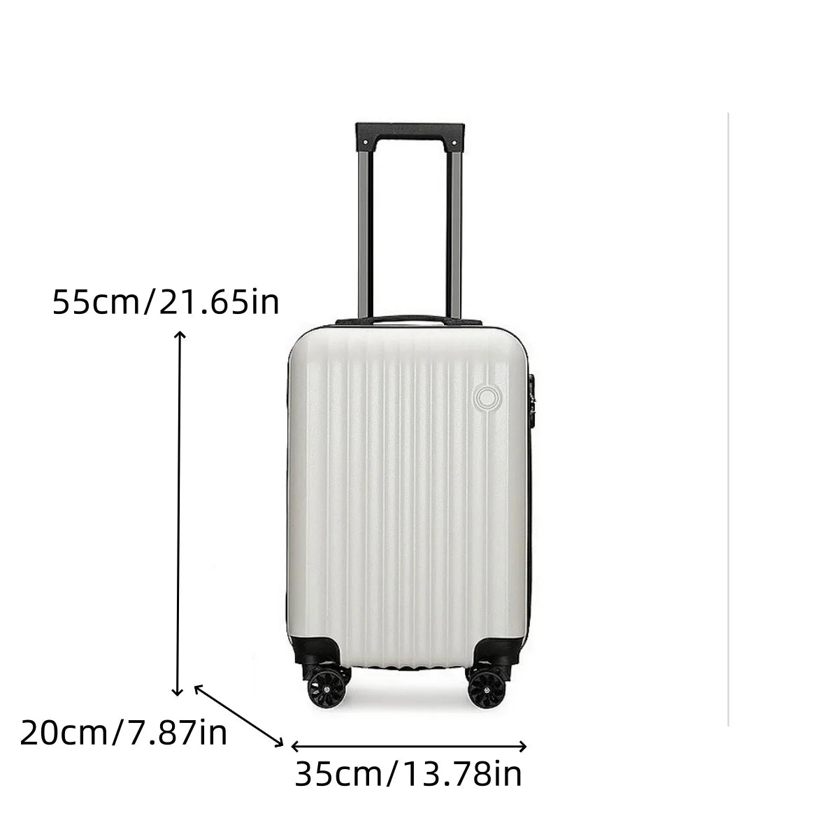 New 20inch Luggage, Carry-On Trolley Case, Pc Thickened Hard Shell Material, High-Strength Compression Resistance, Suitable for Both Men and Women Good Vibrations