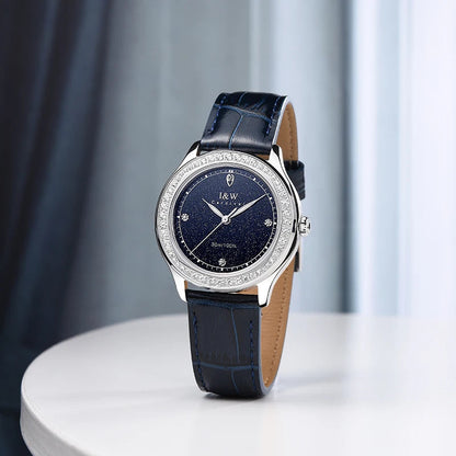 Relogio Feminino IW Fashion Diamonds Watches for Woman Sapphire Leather Luminous Waterproof Switzerland Made Quartz Watches 2025 Good Vibrations