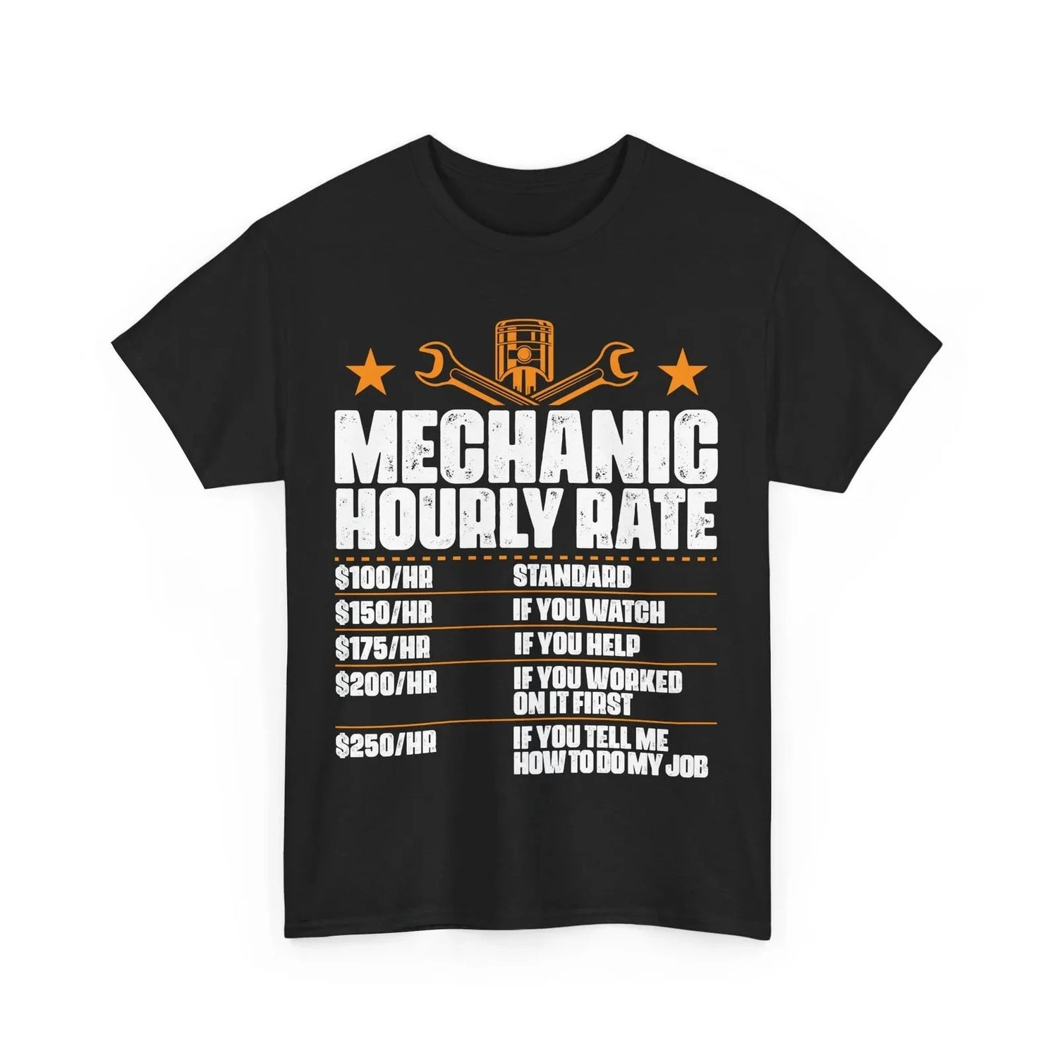 Mechanic T-Shirt, Mechanic Hourly Rate Auto Mechanic Repairman Vintage Shirt Good Vibrations