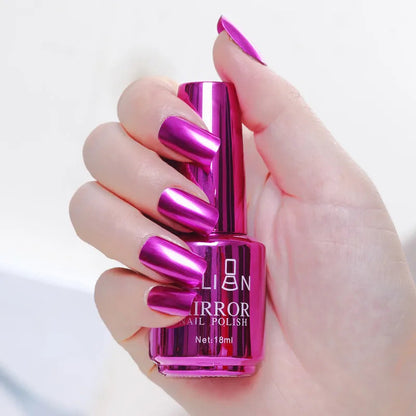 Mirror Effect Metallic Nail Polish Purple Rose Gold Silver  Nail Art Polish for Nails Manicure Lacquer Decoration Good Vibrations