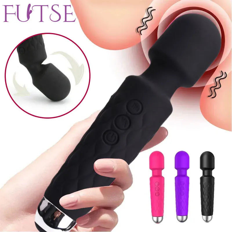 20 Speeds Powerful AV Vibrator for Women Nipple G spot Clitoris Stimulator Magic-Wand Dildo Female Masturbation Adult Sex Toys Good Vibrations