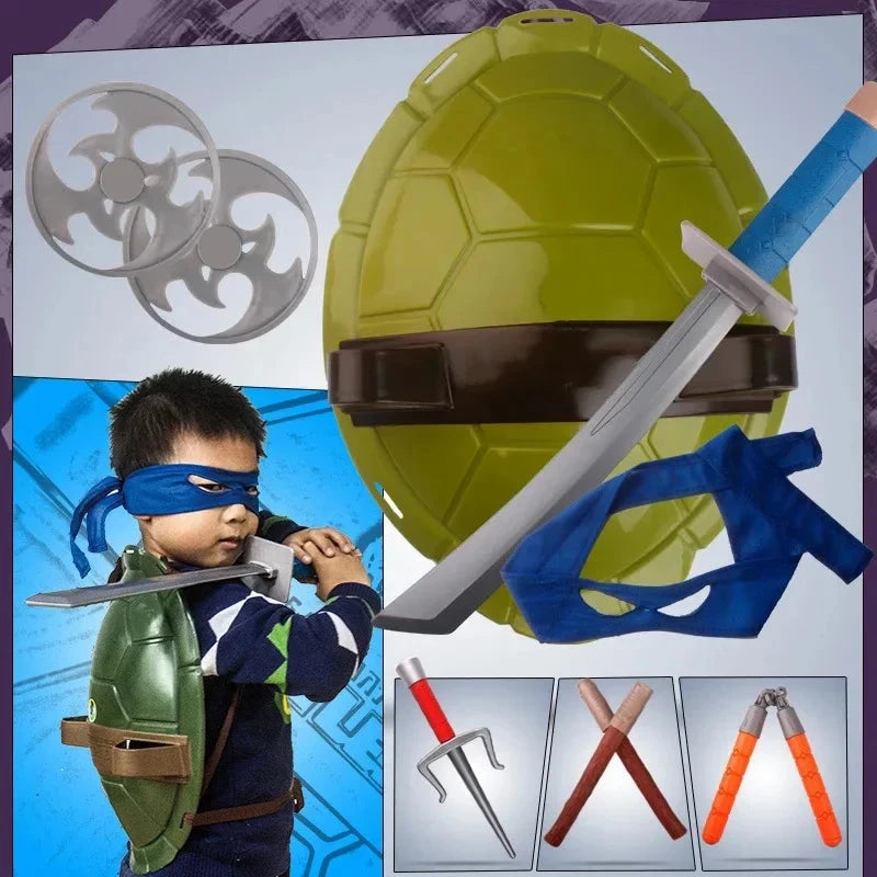 Children Ninja Cosplay Turtle Shell Props Children's Parties Dinner Party Cos Play Costumes Supplies New Year Gifts Good Vibrations