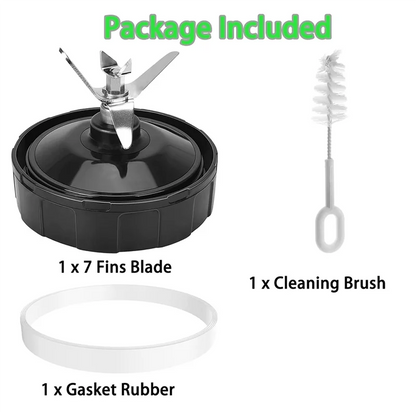 B89B-7 Fins Blender Blade For Ninja BN401 BN751 BN801 BL450-30 BL480-30, For Ninja Blender Replacement Parts Good Vibrations