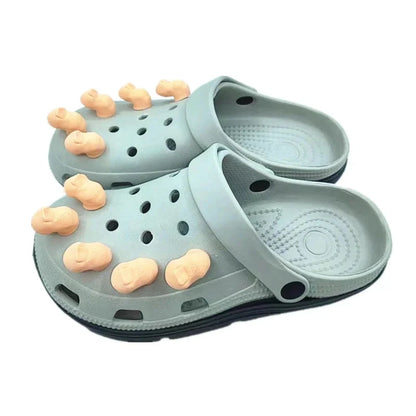 Funny Big Toes Charms spoof popular set of 5 for Crocs Comedy Accessories Release Your Toes Friends Gifts Good Vibrations