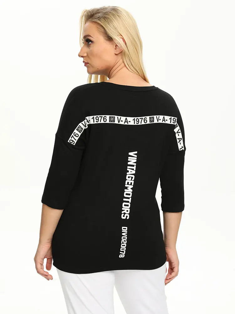Womens plus size woven round neck shirt belongs to the category of womens clothing Good Vibrations