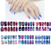 6 Sheets Vibrant Full Wrap Nail Polish Stickers Self-Adhesive Nail Decals for DIY Nail Art Manicure Designer Nail Art Stickers Good Vibrations