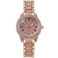 Fashion Women Watch with Shiny Diamond Watch Ladies Luxury Brand Ladies Casual Women Bracelet Crystal Watches Relogio Feminino Good Vibrations